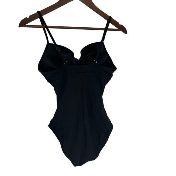 SPANX Love Your Assets Black One Piece Ruched Front Size S Beach Cruise - Picture 5 of 7